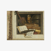 Still Life with Books, Sheet Music, Violin, Celestial Globe and an Owl by Jacob van Campen - thumbnail_0_nf_66fe7d788213847b6f357bfa